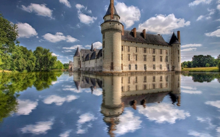 Reflecting Castle - lake, castle, reflection, medieval