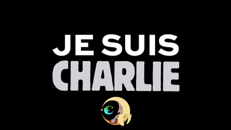 JE SUIS CHARLIE - Cabu, France, Charlie Hebdo, Black, Chab, World, White, Wolinski, Janvier, 2015, Honore