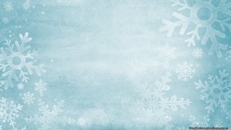 Snowy background - abstract, winter, snowflakes, light blue, blue, snow, HD, background, 3D and CG, snow crystals, wallpaper, pastel