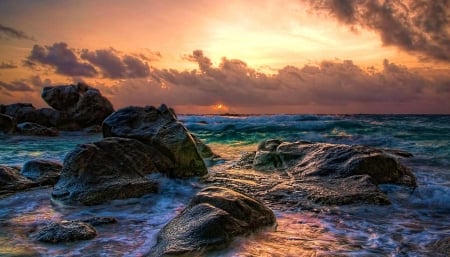 Fresh Air - water, beach, sea, clouds