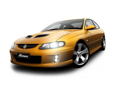 holden monaro cv8-z - australian, holden, monaro, gold