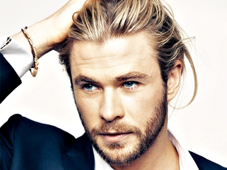 Chris Hemsworth - white, man, blue, chris hemsworth, actor, blond