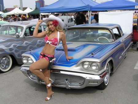 Kustom Cowgirl - cowgirl, car, country, hat