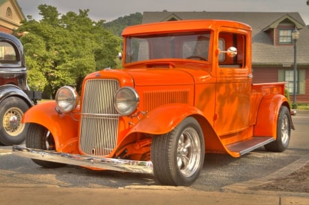 Orange Ford Truck - orange, ford, pickup, truck