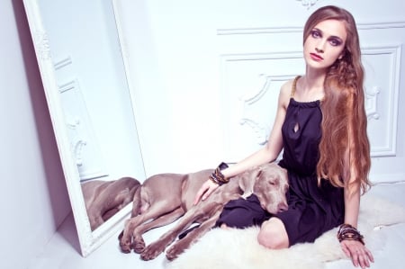 :) - beauty, friend, model, dog