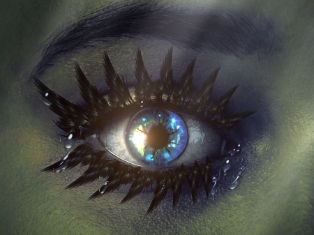 BLUE EYE. - FANTASY, ART, EYE, BLUE