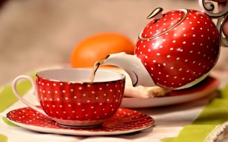 Tea Time - tea, morning, tea time, cup, teapot