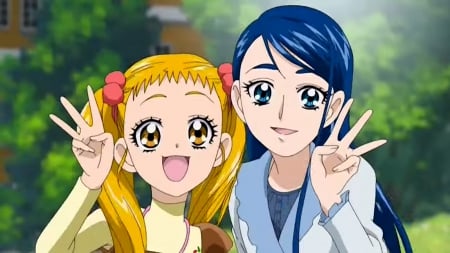 Three - pretty, anime, twin tail, kawaii, female, twintail, blonde, blond hair, long hair, happy, blue hair, blond, nice, smiling, twin tails, anime girl, beautiful, girl, yes precure five, blonde hair, beauty, lovely, sweet, pretty cure, smile, precure, cute, precure pretty cure, adorable, yes precure 5