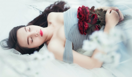 Beautiful - flowers, beautiful, dreamer, girl