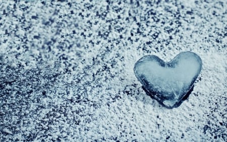 Heart of Ice - ice, hearts, blue, heart