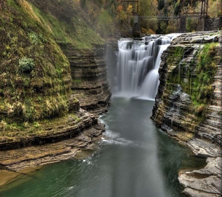 landscape_river - river, landscape, waterfall, mountain