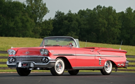 Pink Chevrolet - chevrolet, car, road, beautiful