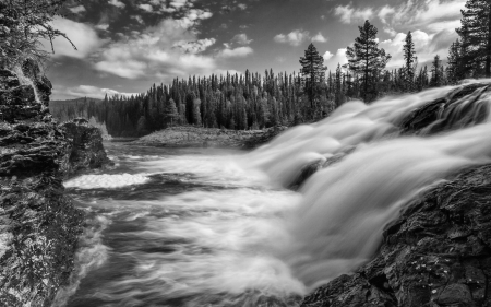 waterfall - fun, nature, cool, forest, river, waterfall