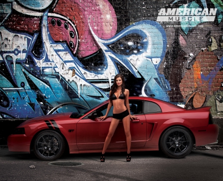 Painted Wall - gt, sexy, model, mustang