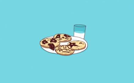 kiss cookies - cookies, milk, plate, kiss