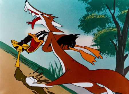 daffy duck - oil, wolf, daffy, duck