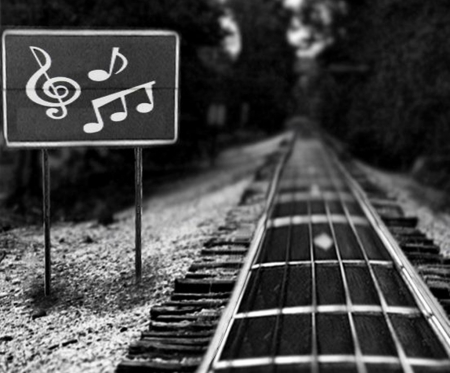 music all over the place - music, black, white, photography, cool