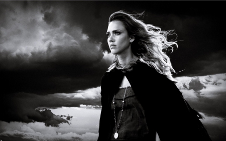 Jessica Alba - actresses, models, people, black and white, jessica alba, entertainment, sin city, beautiful, movies, celebrity