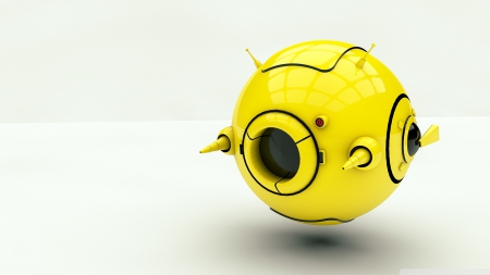 drone - sphere, drone, round, yellow