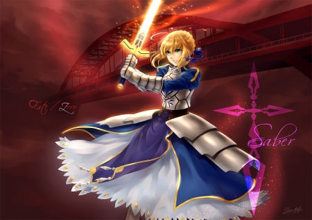 King of Knights - saber, fate zero, sword, blonde, fate stay night