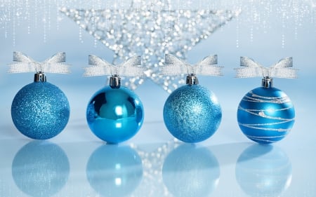 Blue Christmas - ball, globe, craciun, glitter, blue, christmas