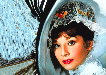 My Fair Lady - hat, beautiful, girl, beauty, audrey hepburn, actress, my fair lady, costume, woman, movie