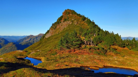 mountain - nature, fun, lake, cool, mountain, forest