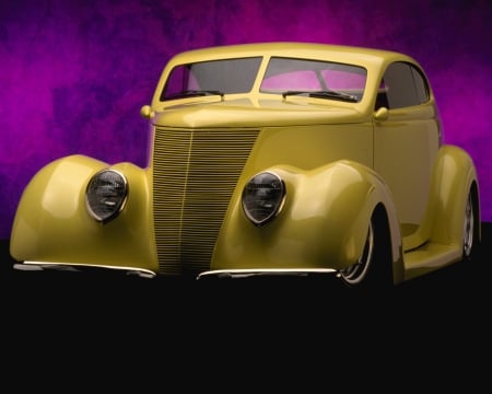 Lowered 1937 Ford - lowered, ford, cruiser, custom