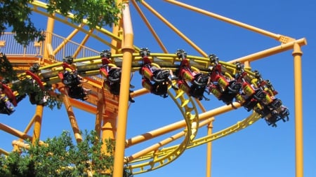 Flying High - fun, roller coaster, Kings Island 2014, Amusement park ride