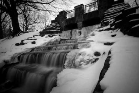 winter flow - winter flow, winter falls, winter stream, winter pond