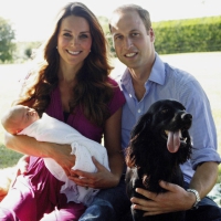 Prince George with the Duke and Duchess of Cambridge