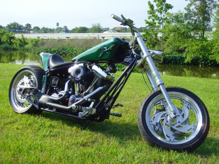 Green Goblin - bike, motorcycle, chopper, harley