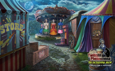 Twilight Phenomena 3 - The Incredible Show01 - hidden object, cool, video games, fun, puzzle