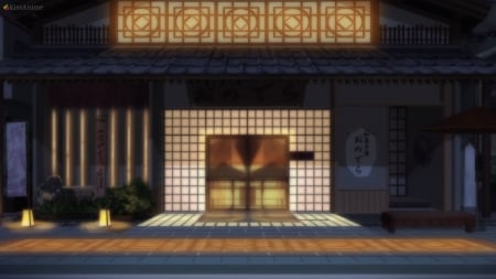 N: Sweet Shop - nice, beauty, building, light, nisekoi, night, japanese, lovely, pretty, japan, beautiful, anime, oriental, sweet, house, scene