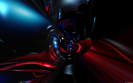 Double - abstract, bryce abstract, blue, red, 3d, 1920x1200