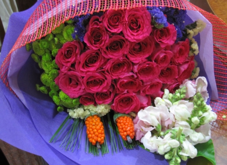 Lovely bouquet - love, flowers, happy, red