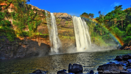 Waterfalls and Rainbow