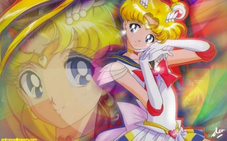 sailor moon - blonde, moon, girl, sailor