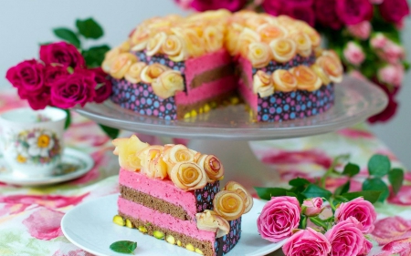 Beautiful Cake - beautiful, fruits, food, cake