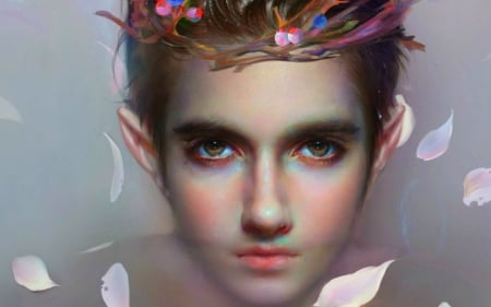 Elf - fantasy, face, man, Elf