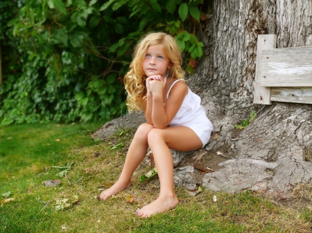 little girl - dainty, pretty, pink, pure, child, fair, face, nice, bonny, kid, childhood, set, beauty, baby, flower, Belle, comely, white, nature, green, cute, people, 500 up, blue, eyes, blonde, up 300, grass, DesktopNexus, Tree, sightly, beautiful, photography, girl, lovely, sweet, smile, little, adorable, feet