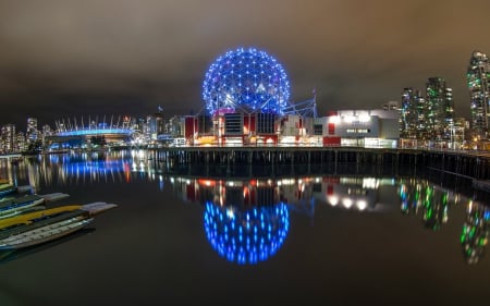 Science World, Vancouver, BC - Reflection, Science World, BC Place, Architecture