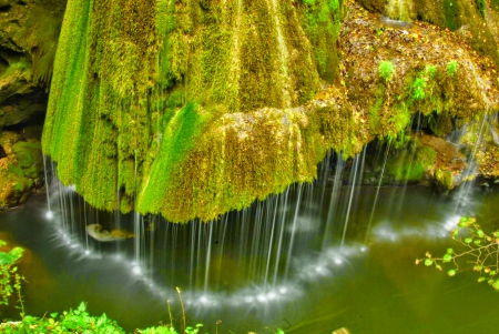 Waterfall in Romania - fall, forest, romania, emerald, beautiful, water, waterfall, exotic