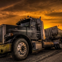 Peterbilt With An End Dump Trailer