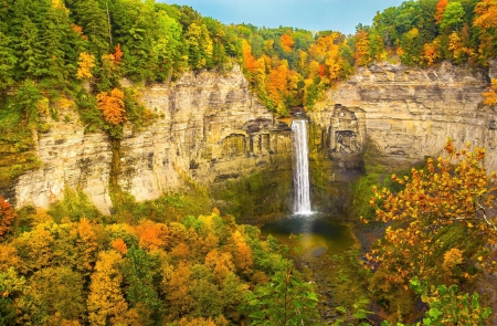 âœ¿âŠ±â€¢â•®Waterfallâ•­â€¢âŠ°âœ¿ - nature, autumn, trees, waterfall