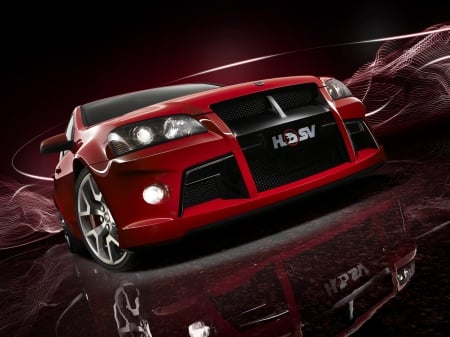 holden hsv w427 - australian, sedan, holden, red