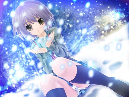 Yuki Nagato - school uniform, yuki, haruhi suzumiya, anime girl, school girl