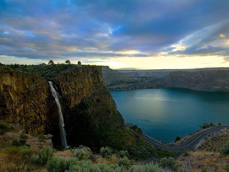 Epic Falls - lake, epid fall, waterfall