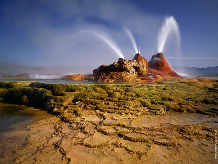 Spurting Mountains - geyers, mountains, water spouts