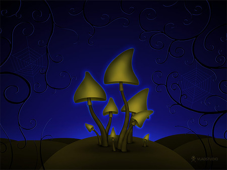 Halloween Mushrooms - 3d, abstract